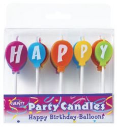 Happy Birthday Balloon Candles