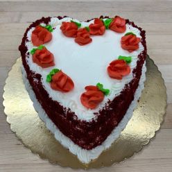 Heart Shaped Red Velvet Cake 