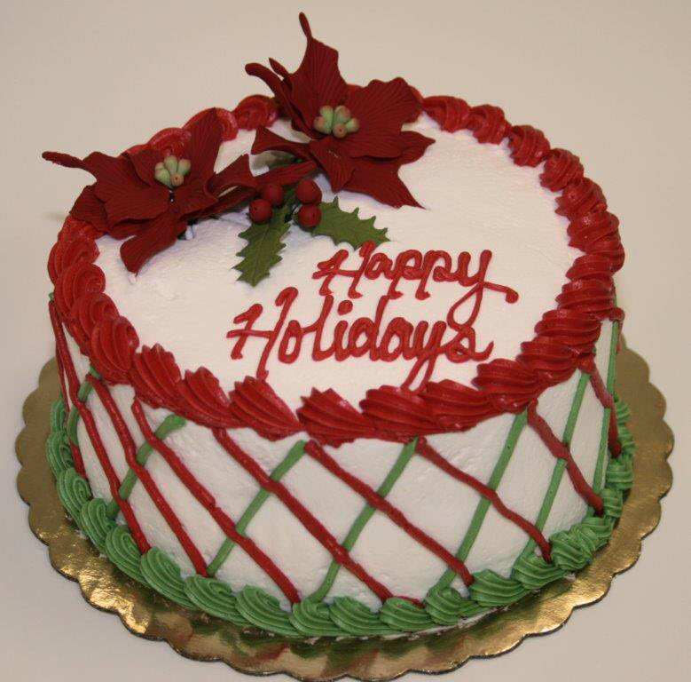 Happy Holidays Custom Cake