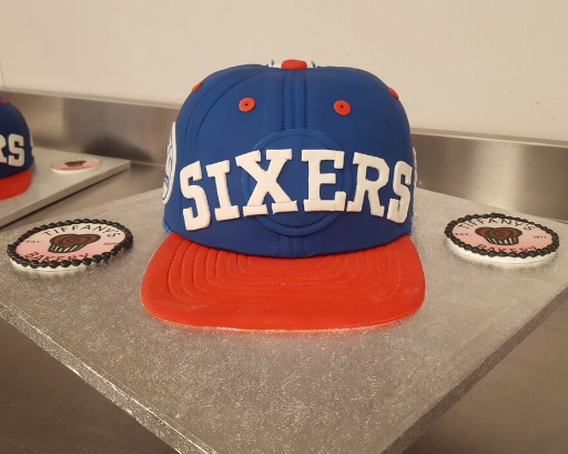 red sixers hat