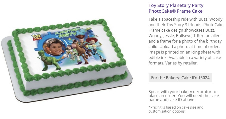 custom toy story cake